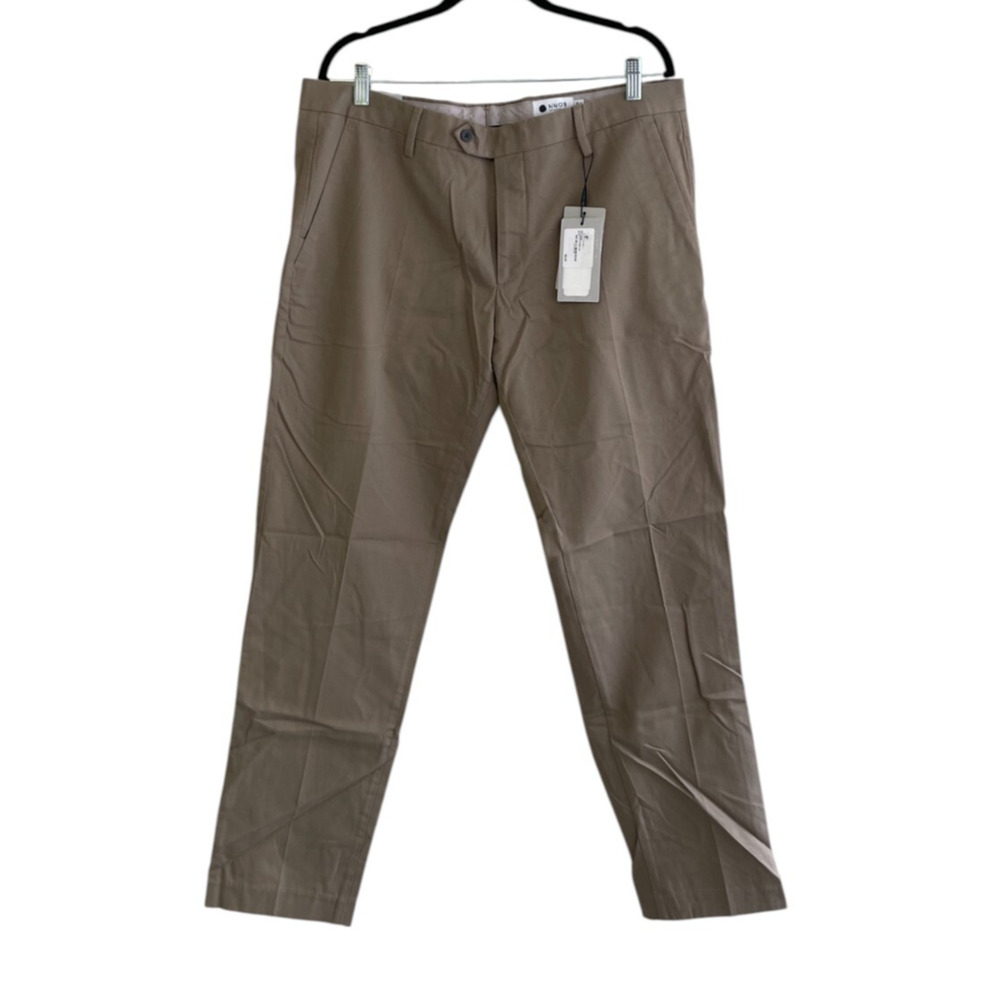 NN07 No Nationality Theo Chino Pants Mens 36/32 Beige Slim Fit Tapered Leg NWT